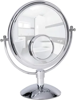 WENKO 22016100 Cosmetic Mirror Grando, Steel, 13.0 x 14.6 x 6.7 inch