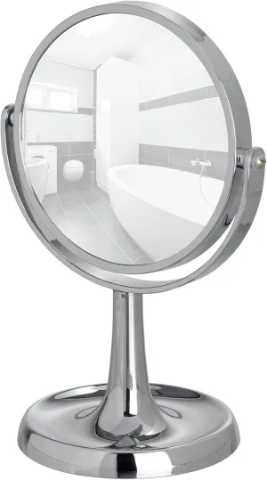 Wenko 3656521100 Standing Cosmetic Mirror Rosolina, Metal, Chrome, 14cm x 19,5cm x 28cm