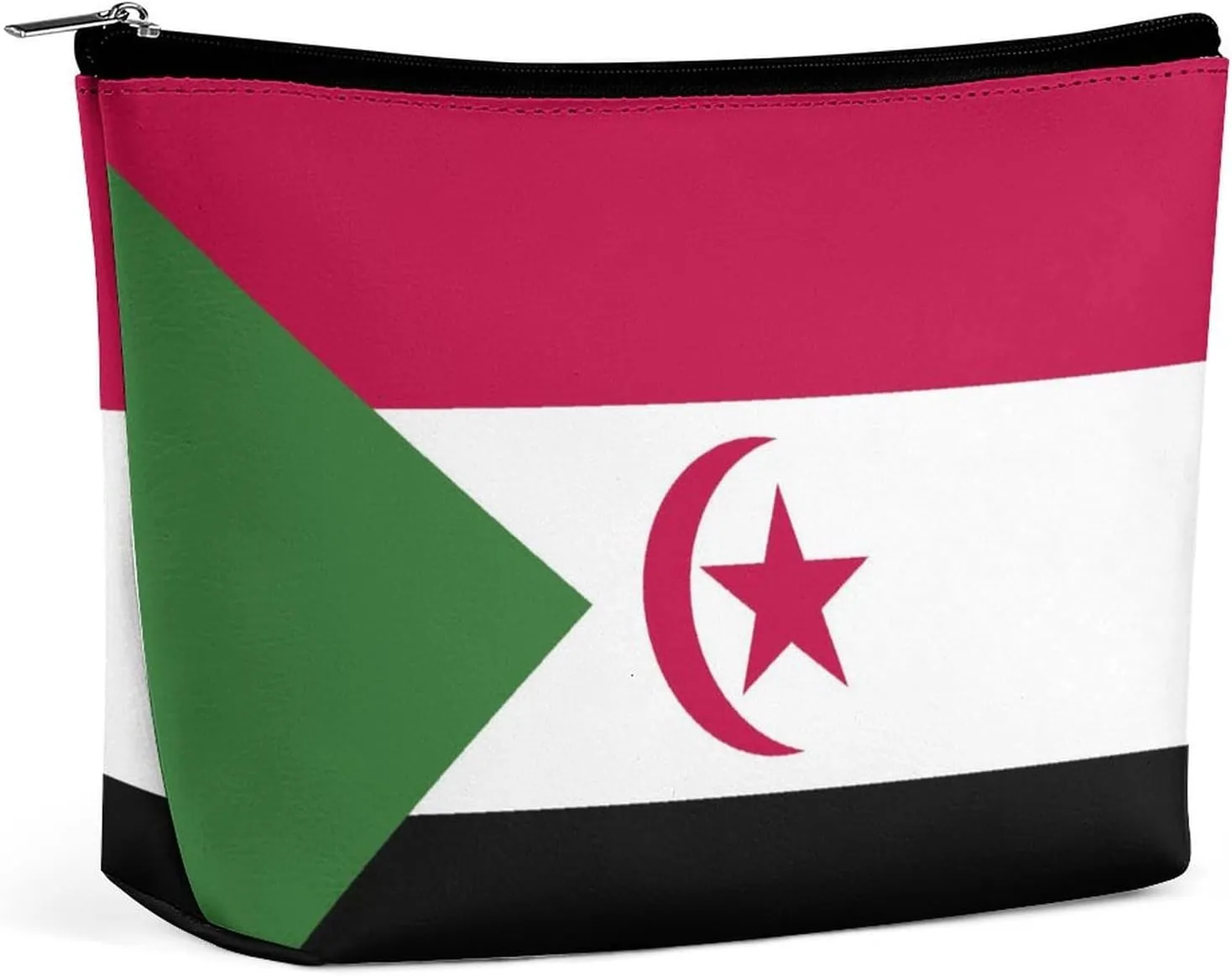 Western Sahara Flag Portable Travel Makeup Bag Cosmetic Organizer for Purse
