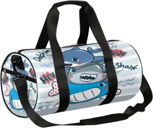 Whale Shark Dolphin Gym Bag Small Gym Duffel Bags for Men Women Overnight Weekender Bag Lightweight Sport Duffle Bag Carry On Gymbag