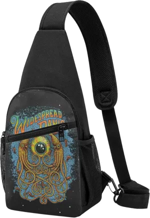Widespread Music Panic Backpack Crossbody Sling Bag Daypack Fanny Pack Cross Body Bag for Men and Women Chest Bag Travel Hiking Daypack