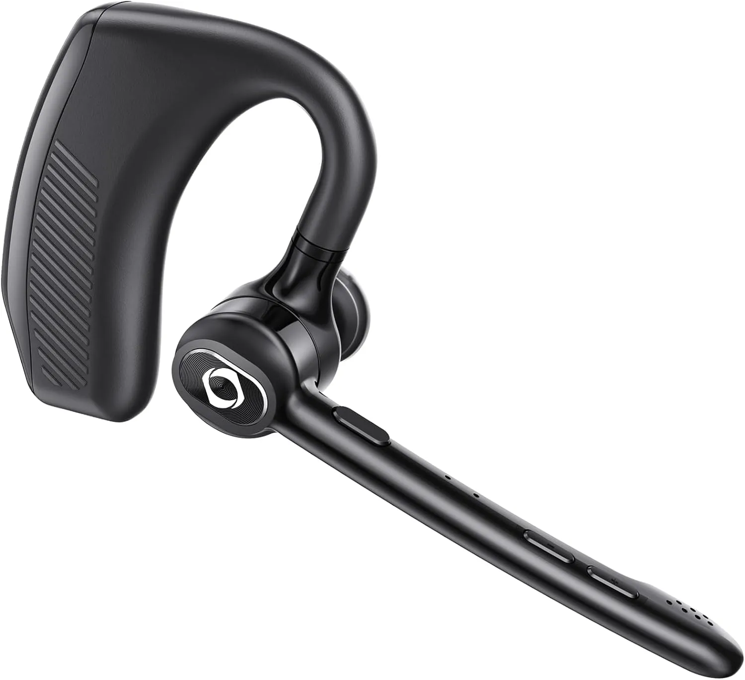 Wireless Headset Bluetooth Earpiece with Dual Noise Canceling Microphone Hands Free Headphones Single Ear Earphone Over Ear Earbud for iPhone Samsung Android Cellphones TV PC Trucker Game Work Driving