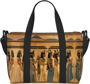 women in ancient egypt print Travel Duffle Bag,Weekender Bags,Gym Duffel Bag,Luggage Duffle Overnight for Women Men