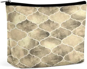Women PU Leather Cosmetic Bag, Makeup Case Purse Holder Zipper Pouch Handbag Organizer Toiletry Storage 6.8x5.9x2.3 in