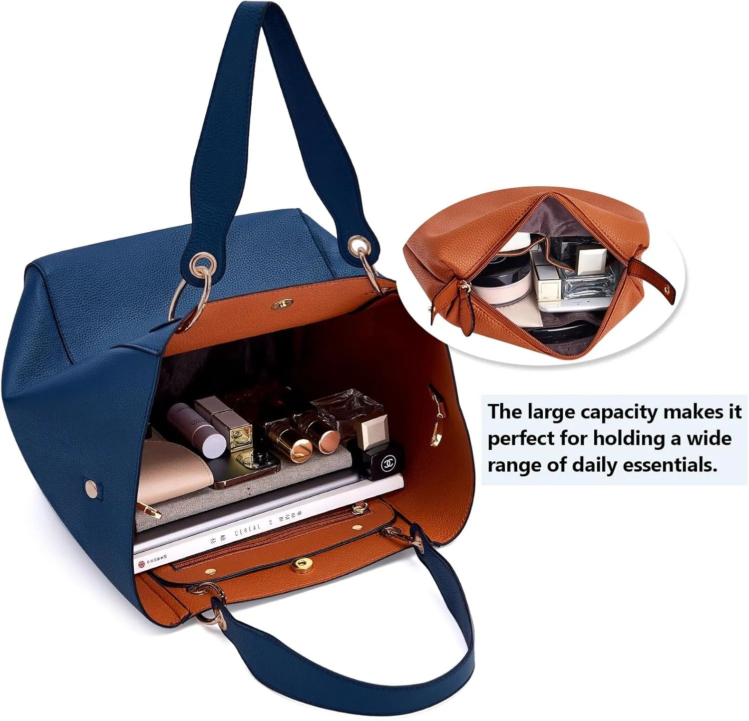 Women Tote Shoulder Bag Large Capacity Top Handle Satchel Handbag Designer Hobo Purse