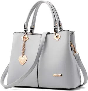 Women's Large Capacity Handbag Shoulder Bag Commuter Bucket Bag PU Locomotive Tote Bag