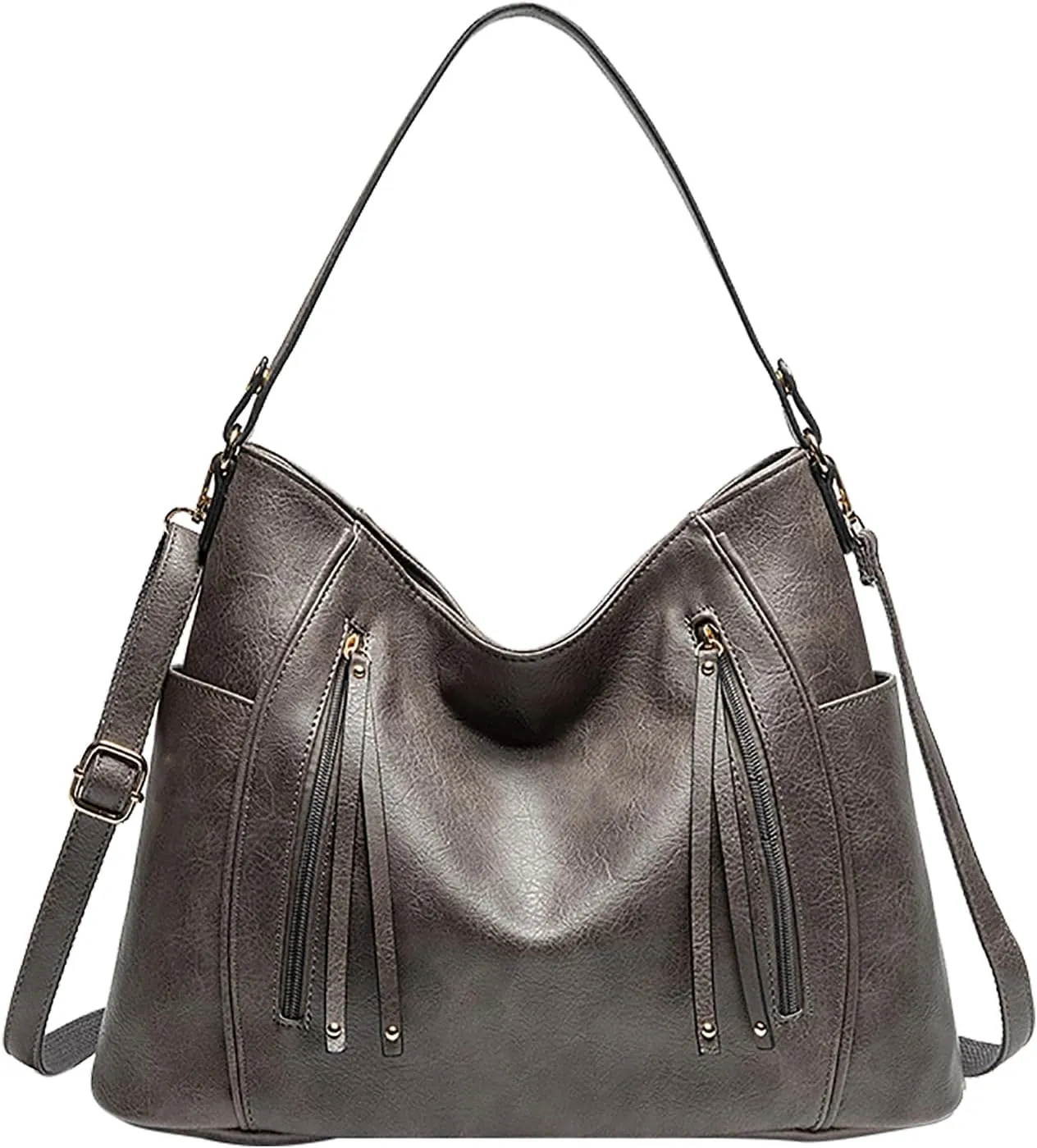 Women's Large Capacity Handbag, Stylish PU Shoulder Messenger Bag, Multi Pockets for Daily Travel