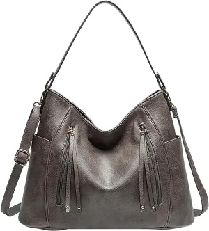 Women's Large Capacity Handbag, Stylish PU Shoulder Messenger Bag, Multi Pockets for Daily Travel