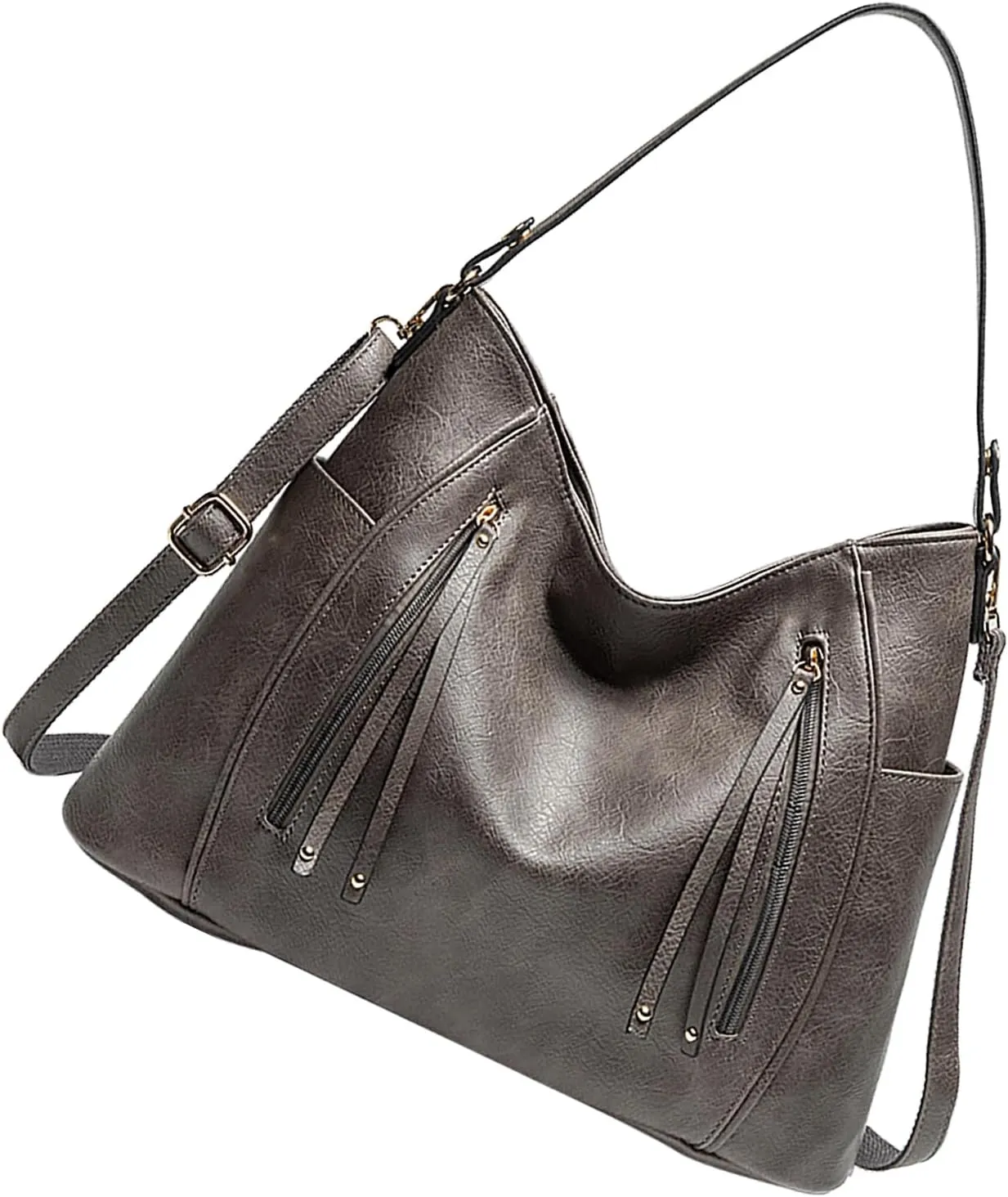 Women's Large Capacity Handbag, Stylish PU Shoulder Messenger Bag, Multi Pockets for Daily Travel
