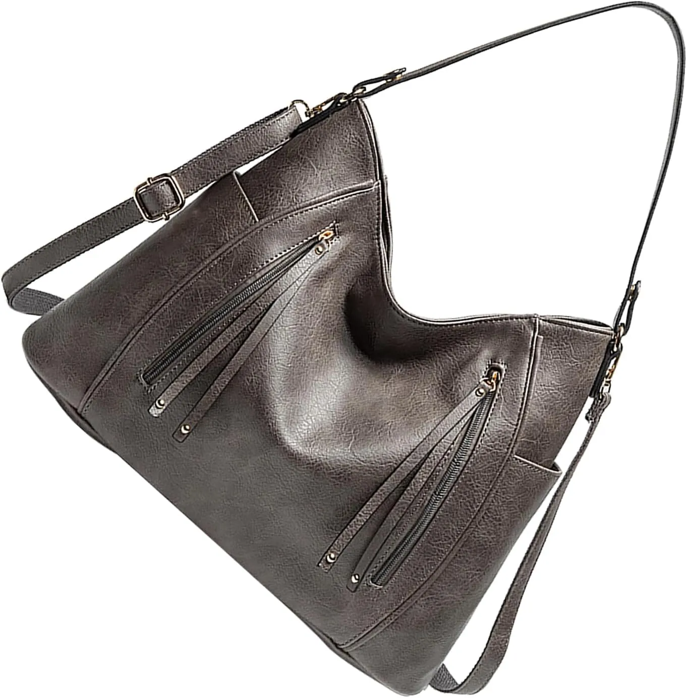 Women's Large Capacity Handbag, Stylish PU Shoulder Messenger Bag, Multi Pockets for Daily Travel