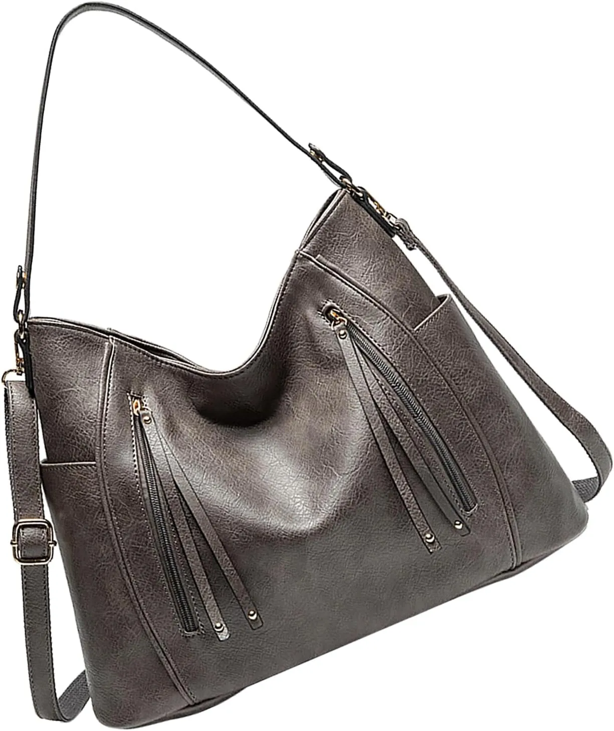 Women's Large Capacity Handbag, Stylish PU Shoulder Messenger Bag, Multi Pockets for Daily Travel