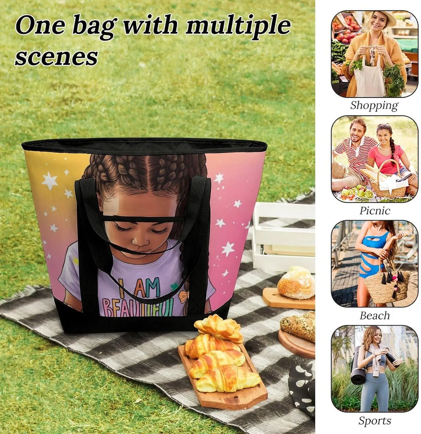 Women's Large-Capacity Thermal Tote Bag Stylish Work & Commute Handbag