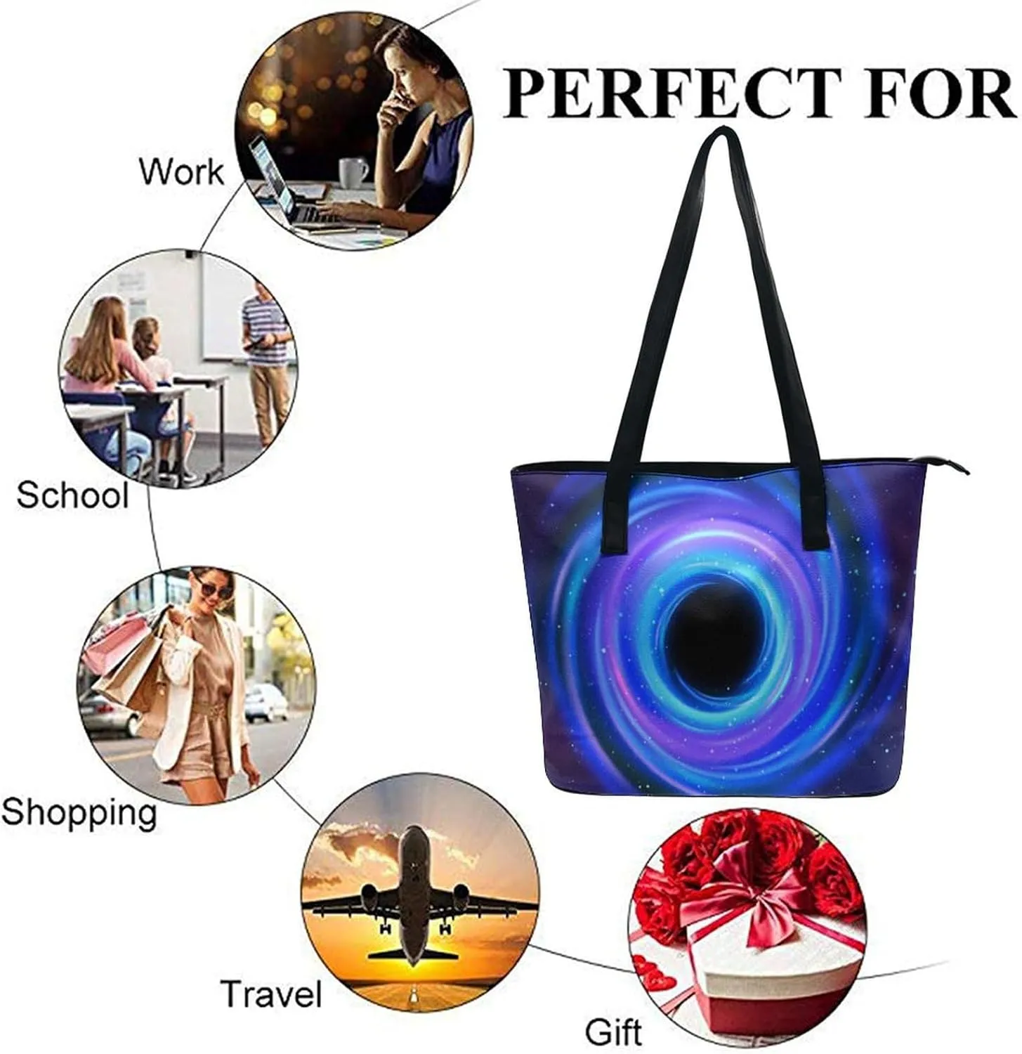 Women's Leather Large Capacity Work Tote Bag Handbags Big Commuter Bag