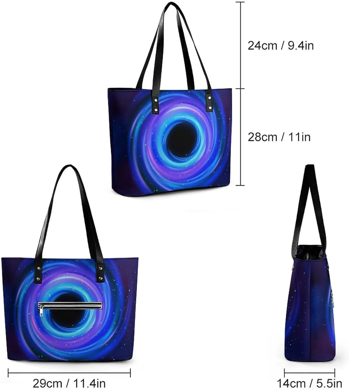 Women's Leather Large Capacity Work Tote Bag Handbags Big Commuter Bag