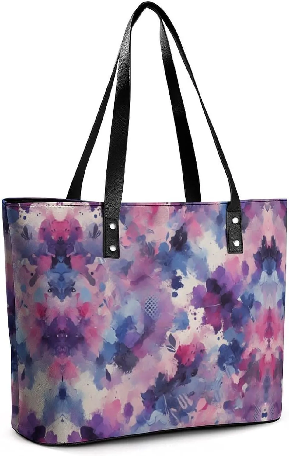 Women's Leather Tote Bag Fashion Handbag for Work Travel Shopping Daily Use Large Capacity Shoulder Purse