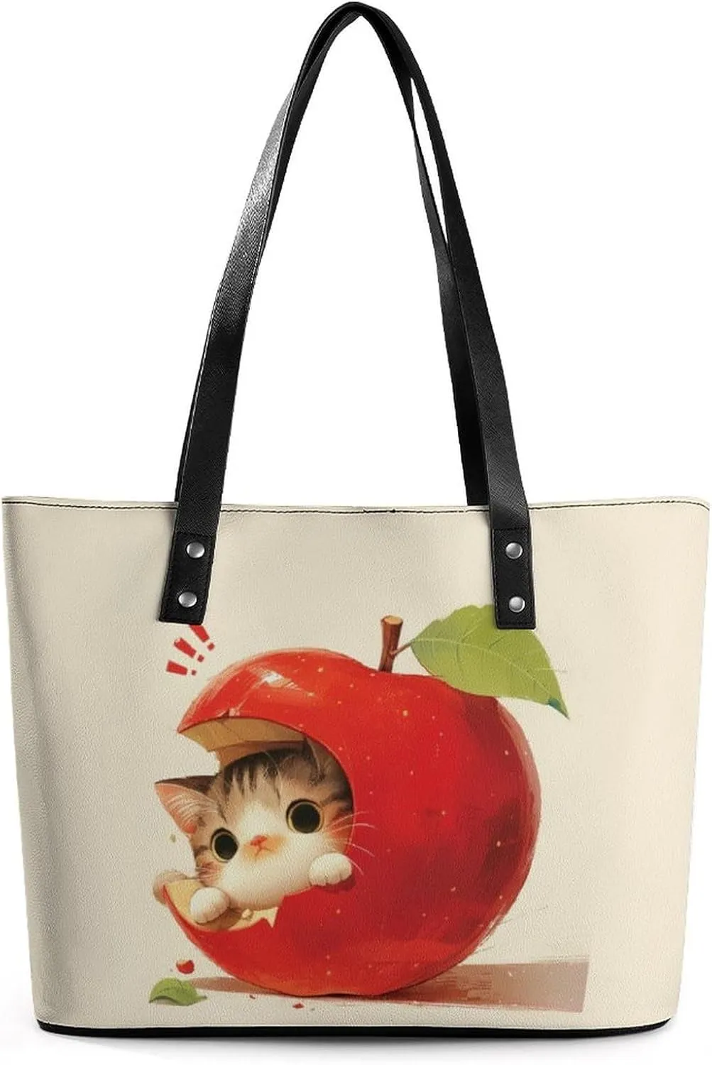 Women's Leather Tote Bag Fashion Handbag for Work Travel Shopping Daily Use Large Capacity Shoulder Purse