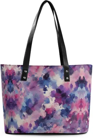 Women's Leather Tote Bag Fashion Handbag for Work Travel Shopping Daily Use Large Capacity Shoulder Purse