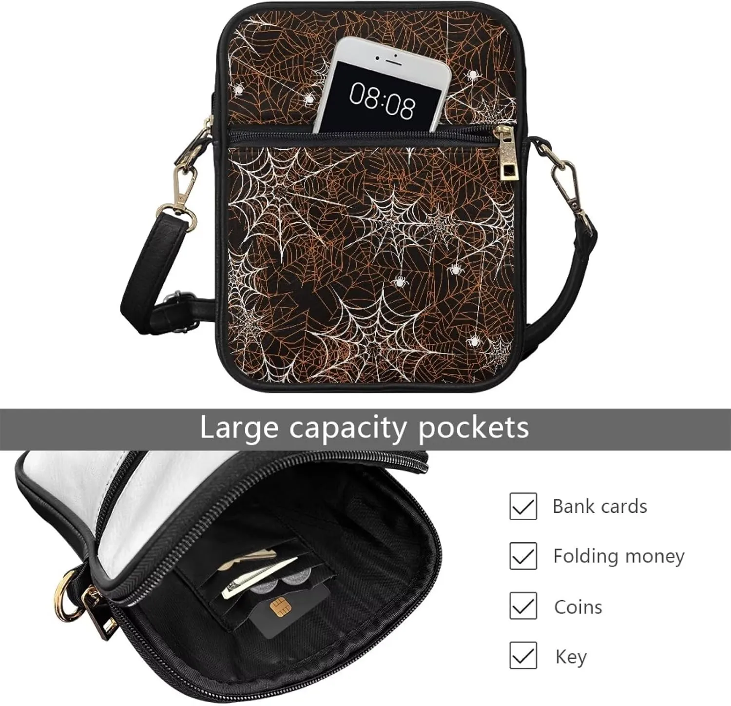 Womens Mens Leather Shoulder Bag Small Leather Messenger Bag Crossbody Satchel Bag Purse Handbag Casual Daypack