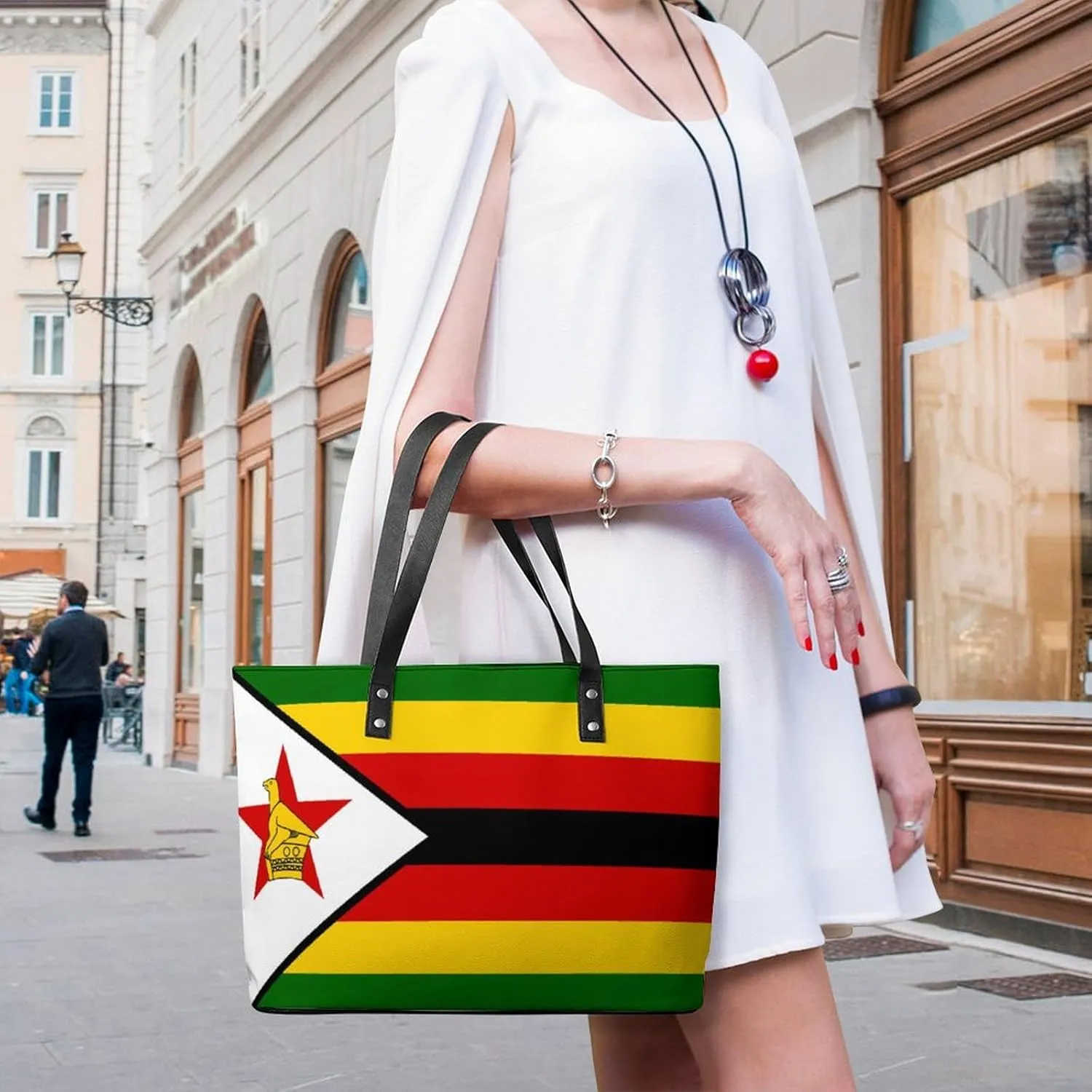 Women's Montserrat Lslands Flag Tote Bag Leather Shoulder Handbag Large Capacity Organizer