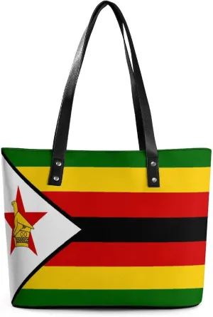 Women's Montserrat Lslands Flag Tote Bag Leather Shoulder Handbag Large Capacity Organizer