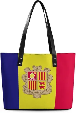 Women's Montserrat Lslands Flag Tote Bag Leather Shoulder Handbag Large Capacity Organizer