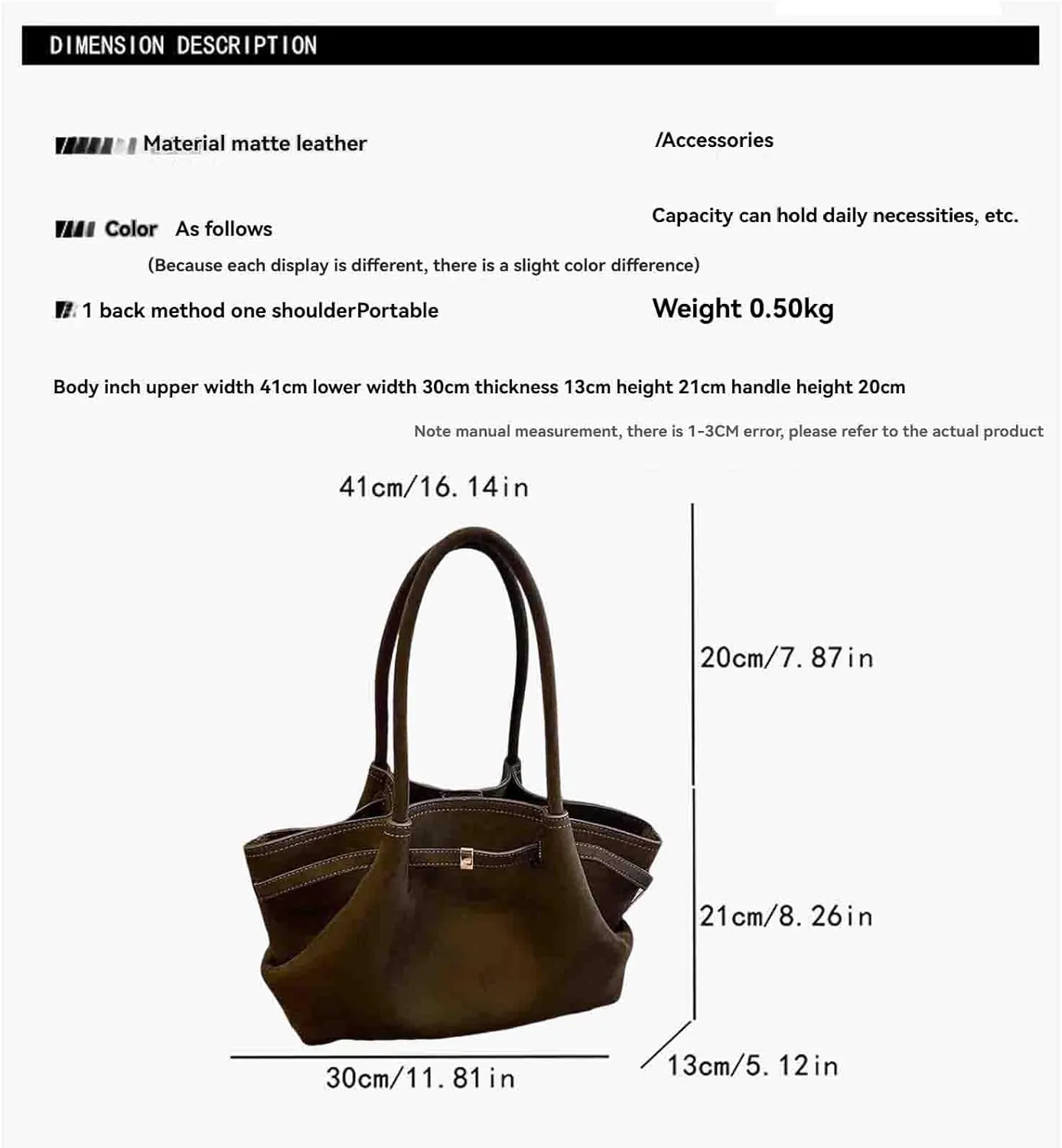 Women's Retro Armpit Shoulder Tote Bag - Large Capacity, Suede Leather