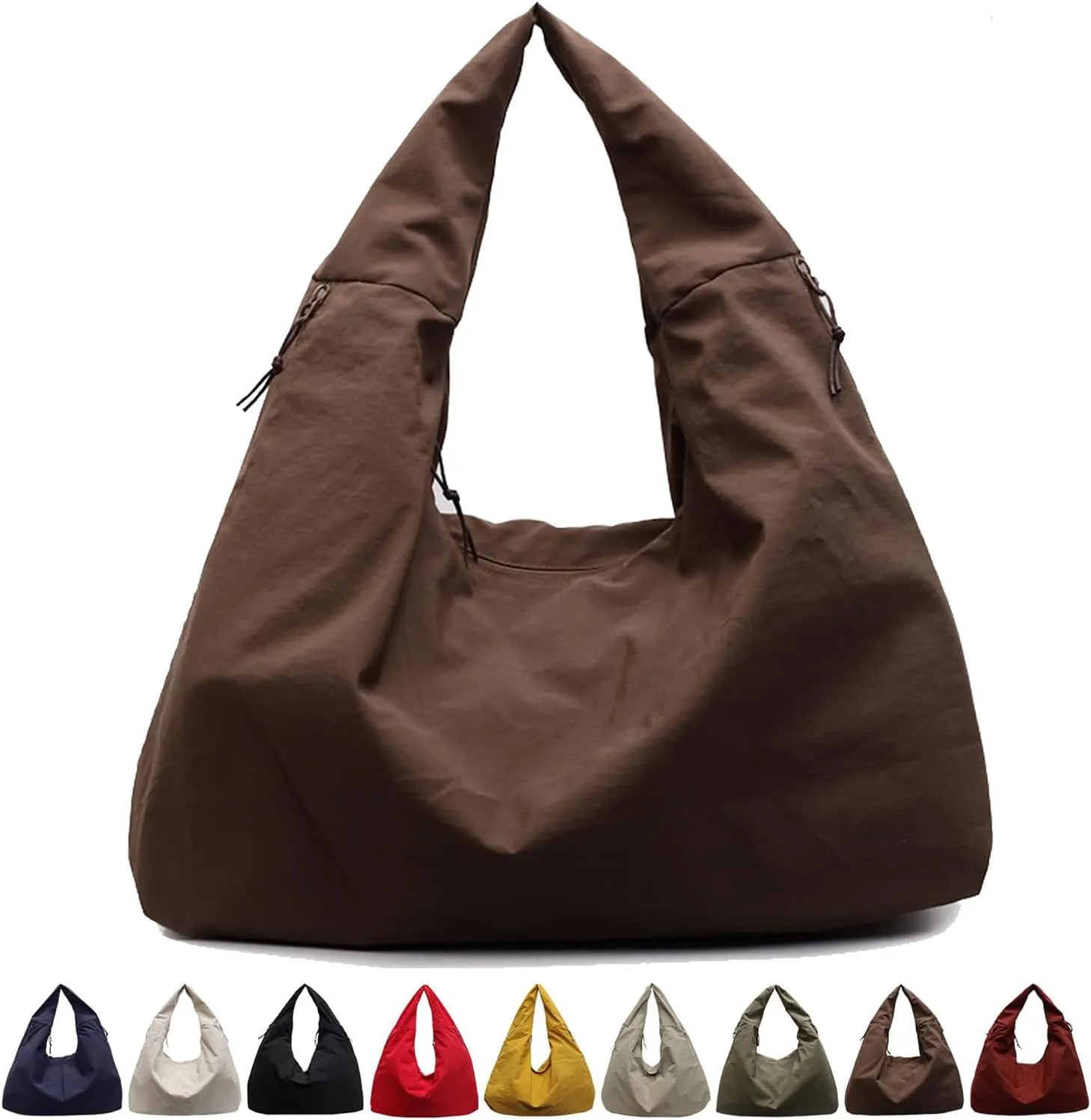 Women's Solid Color Textured Draped Tote Bag, Stellaya Large Capacity Fashion Versatile Shoulder Bag