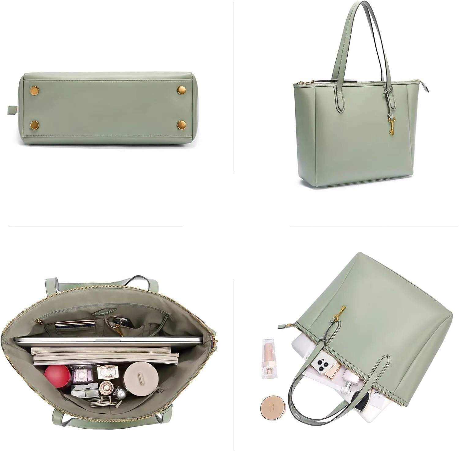 Women's Tote Bag Leather Handbag for Women 16L Large Capacity Travel Purses Ladies Shoulder Bags