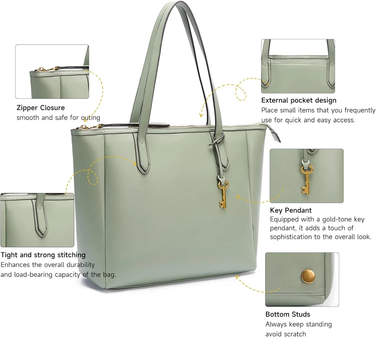 Women's Tote Bag Leather Handbag for Women 16L Large Capacity Travel Purses Ladies Shoulder Bags