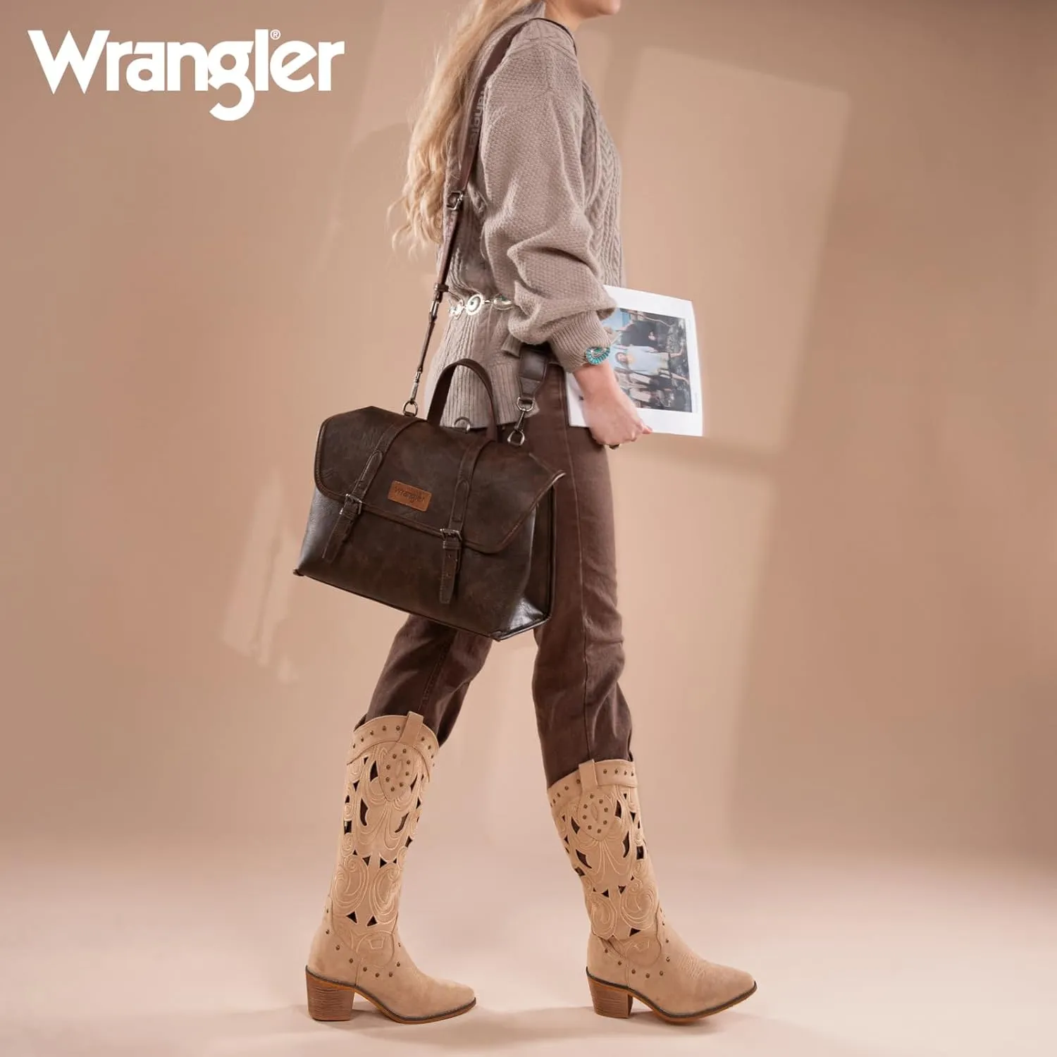 Wrangler Convertible Backpack for Women Briefcase Messenger Bag Professional Computer Work Bag for Business/Travel/Office