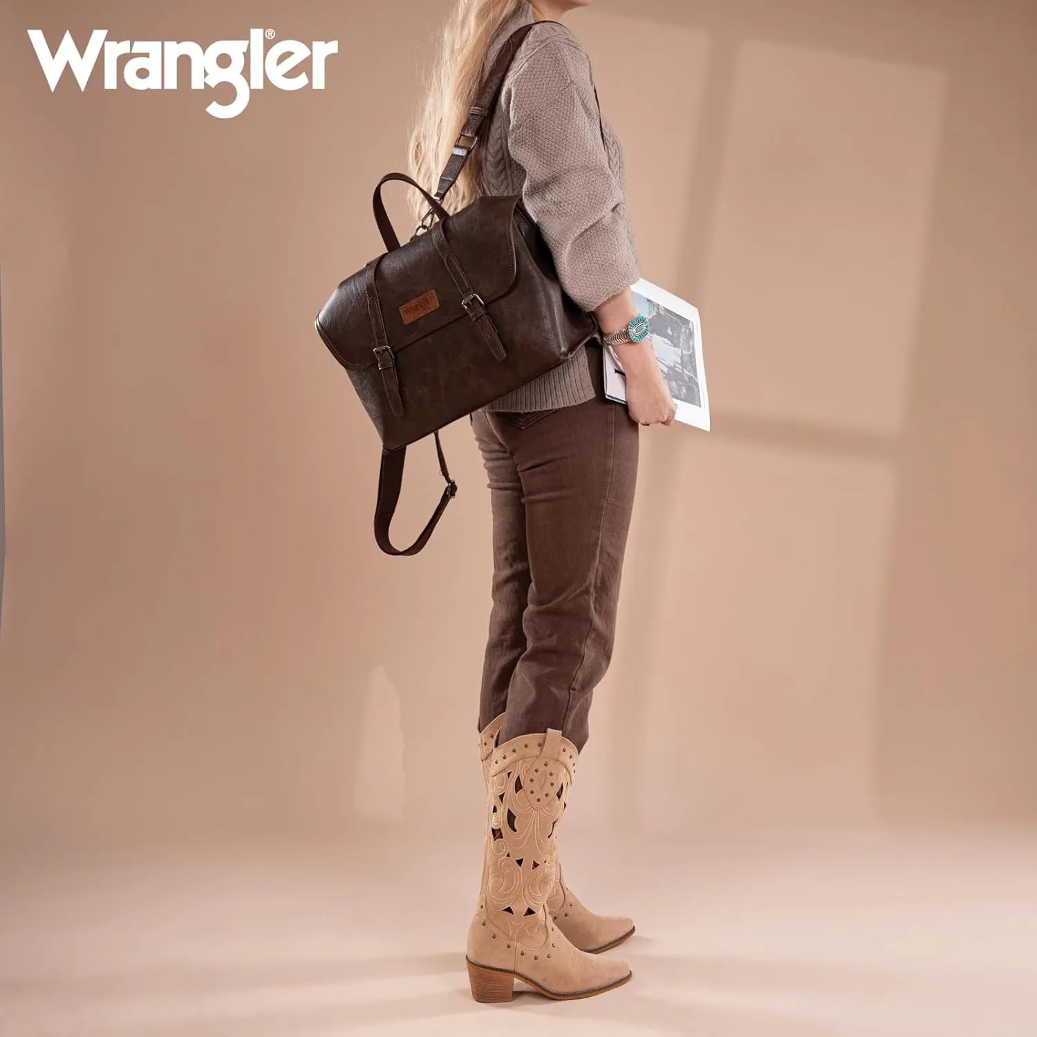 Wrangler Convertible Backpack for Women Briefcase Messenger Bag Professional Computer Work Bag for Business/Travel/Office
