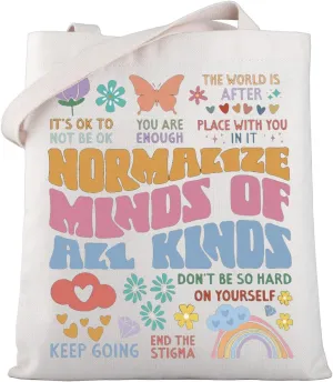 WSNANG Psychologist Gift Psychologist Tote Bag Psych Therapist Appreciation Shoulder Bag Mental Health Therapist Gift