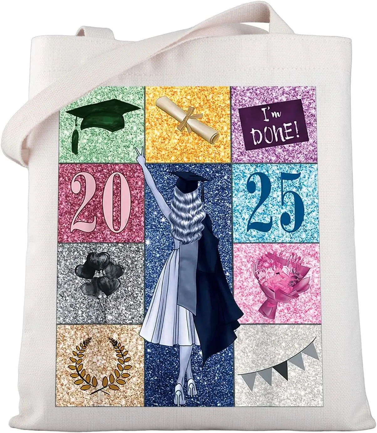 WSNANG Senior Graduation Gift for Her Senior 2025 Grad Tote Bag College Graduate Gifts 2025 Senior Graduate Shoulder Bag