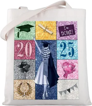 WSNANG Senior Graduation Gift for Her Senior 2025 Grad Tote Bag College Graduate Gifts 2025 Senior Graduate Shoulder Bag