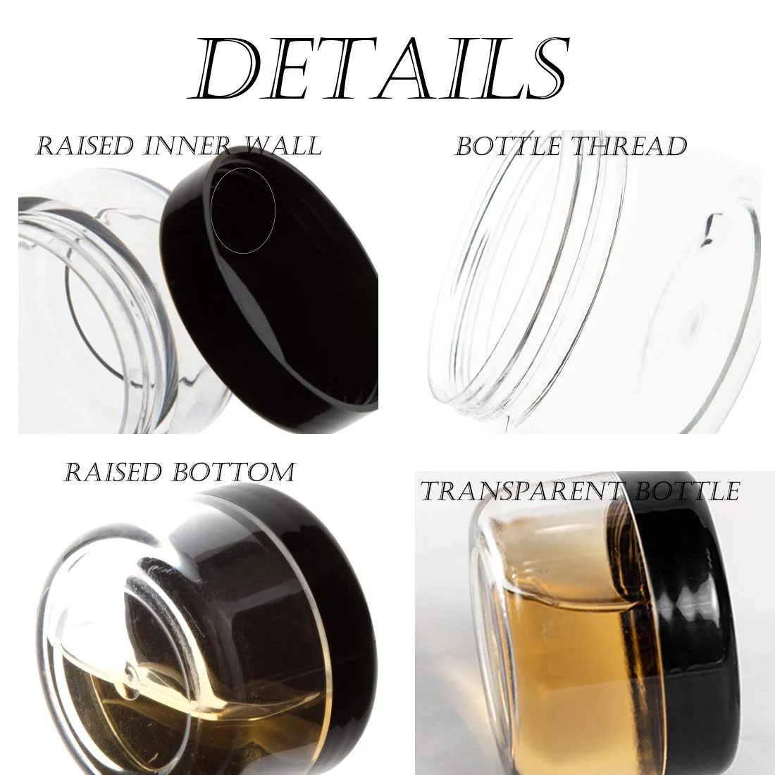 ZEJIA 5 Gram Sample Containers with Lids, 200PCS Mini Makeup Containers, Empty Plastic Travel Cosmetic Containers with Labels