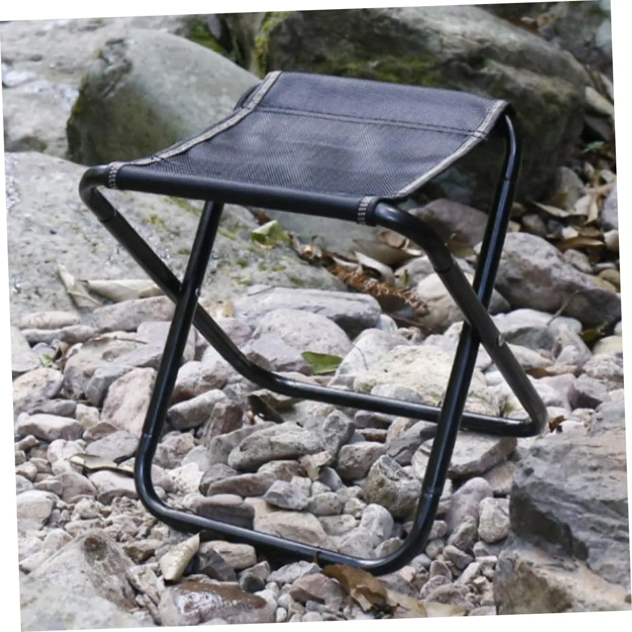 Zerodeko Small Portable Folding Stool Camping Stool Folding Design Lightweight Travel for Outdoor Activities